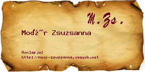 Moór Zsuzsanna névjegykártya