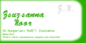 zsuzsanna moor business card